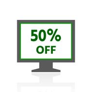 Computer Monitor icon on a white background - FreshSeries N72