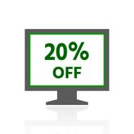 Computer Monitor icon on a white background - FreshSeries N75