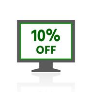 Computer Monitor icon on a white background - FreshSeries N76