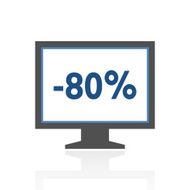 Computer Monitor icon on a white background - RoyalSeries N130