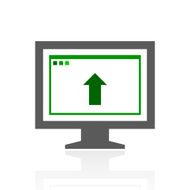 Computer Monitor icon on a white background - FreshSeries N77