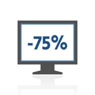 Computer Monitor icon on a white background - RoyalSeries N131