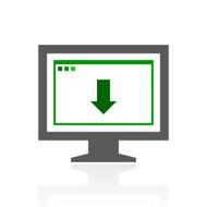 Computer Monitor icon on a white background - FreshSeries N78