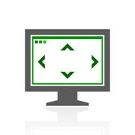 Computer Monitor icon on a white background - FreshSeries N79