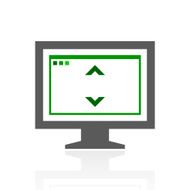 Computer Monitor icon on a white background - FreshSeries N80