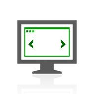 Computer Monitor icon on a white background - FreshSeries N81