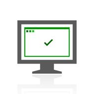 Computer Monitor icon on a white background - FreshSeries N83