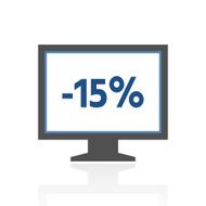 Computer Monitor icon on a white background - RoyalSeries N143