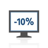 Computer Monitor icon on a white background - RoyalSeries N144