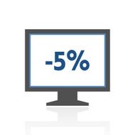 Computer Monitor icon on a white background - RoyalSeries N145