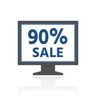 Computer Monitor icon on a white background - RoyalSeries N148