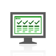 Computer Monitor icon on a white background - FreshSeries N95