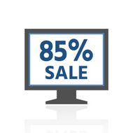 Computer Monitor icon on a white background - RoyalSeries N149