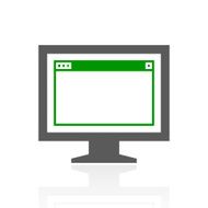 Computer Monitor icon on a white background - FreshSeries N98