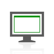 Computer Monitor icon on a white background - FreshSeries N99