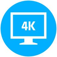 Computer Monitor icon on a round button - RoundSeries N107