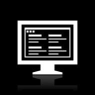Computer Monitor icon on a black background - WhiteSeries N64
