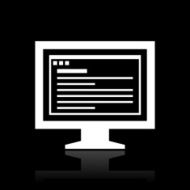 Computer Monitor icon on a black background - WhiteSeries N65