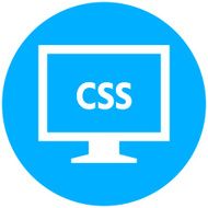 Computer Monitor icon on a round button - RoundSeries N128