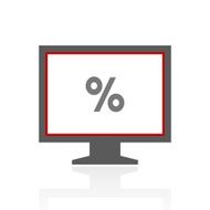 Computer Monitor icon on a white background - ProSeries N138