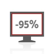 Computer Monitor icon on a white background - ProSeries N143