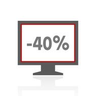 Computer Monitor icon on a white background - ProSeries N154