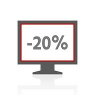 Computer Monitor icon on a white background - ProSeries N158