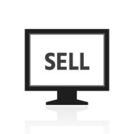 Computer Monitor icon on a white background - PrimeSeries N121