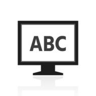Computer Monitor icon on a white background - PrimeSeries N139