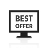 Computer Monitor icon on a white background - PrimeSeries N141
