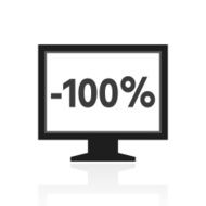 Computer Monitor icon on a white background - PrimeSeries N142