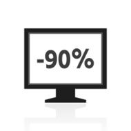 Computer Monitor icon on a white background - PrimeSeries N144