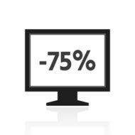 Computer Monitor icon on a white background - PrimeSeries N147
