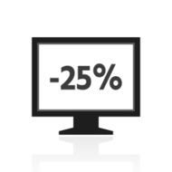 Computer Monitor icon on a white background - PrimeSeries N157