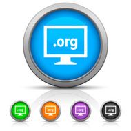 Computer Monitor icon on round buttons - GlossSeries N132