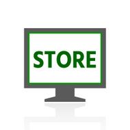 Computer Monitor icon on a white background - FreshSeries N101