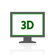 Computer Monitor icon on a white background - FreshSeries N106