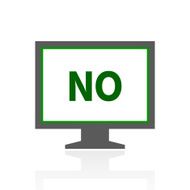 Computer Monitor icon on a white background - FreshSeries N109