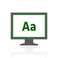 Computer Monitor icon on a white background - FreshSeries N111