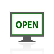 Computer Monitor icon on a white background - FreshSeries N116