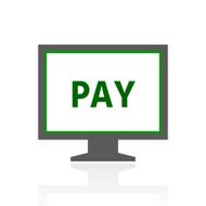 Computer Monitor icon on a white background - FreshSeries N117