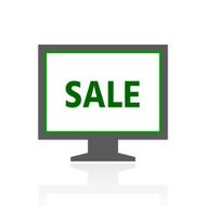 Computer Monitor icon on a white background - FreshSeries N120