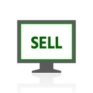 Computer Monitor icon on a white background - FreshSeries N121