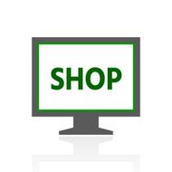 Computer Monitor icon on a white background - FreshSeries N122