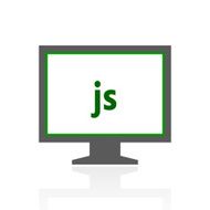 Computer Monitor icon on a white background - FreshSeries N125