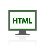 Computer Monitor icon on a white background - FreshSeries N126