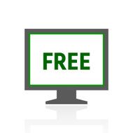 Computer Monitor icon on a white background - FreshSeries N128