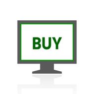 Computer Monitor icon on a white background - FreshSeries N130
