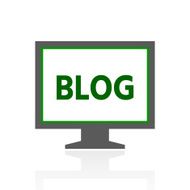 Computer Monitor icon on a white background - FreshSeries N131