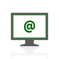 Computer Monitor icon on a white background - FreshSeries N136